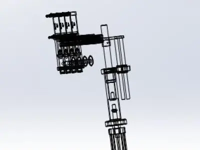 Simple cylinder driving institutions 3D model