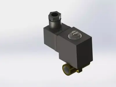 12VDC SOLENOID 14NPT PORTS 18 ORIFICE Free 3D model