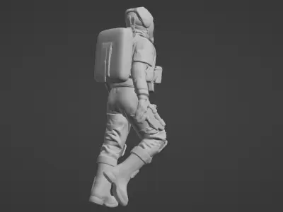 Realistic Sci-Fi Fighter Pilot Bust - Printable Sculpture 3D print model