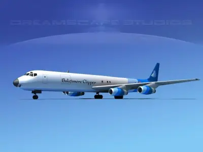 Douglas DC-8-63F Baltimore Clipper 3D model
