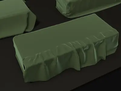 Three tarpaulin covers Free 3D model