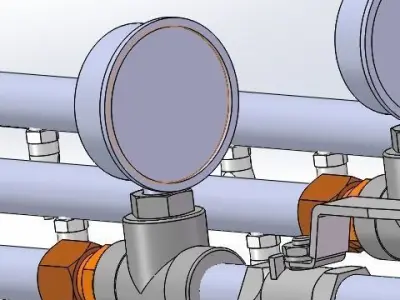 High pressure nozzle 3D model