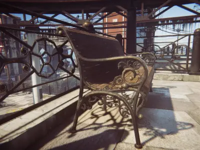 steampunk - Steam City Low-poly 3D model