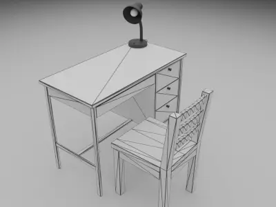 Desk Lamp Chair Free 3D model