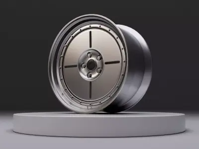 L4 wheel Low-poly 3D model