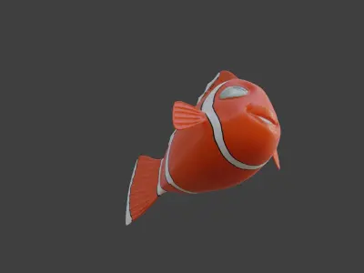 small nemo fish made in blender Low-poly 3D model