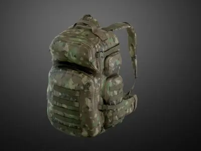 Backpack 04 Low-poly 3D model