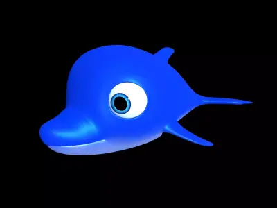 Dolphin Cartoon 3d 3D model