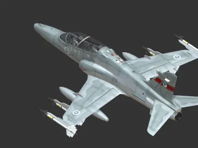 BAE Hawk 127LIF Royal Australian Air Force Low-poly 3D model