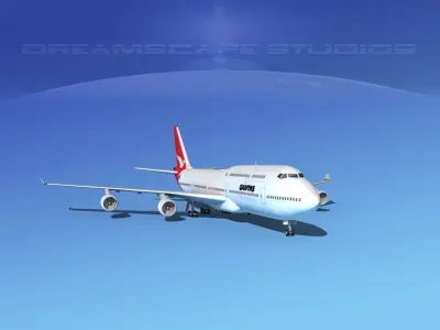 Boeing 747-8I Qantas 3D model