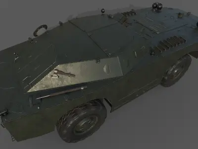 BRDM-1 wwii armoured car 3D model