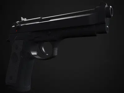 M9 Beretta - High poly 3D model