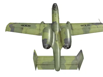 A-10A Thunderbolt II Low-poly Low-poly 3D model