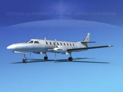 Swearingen SA226 Metro Bare Metal 3D model