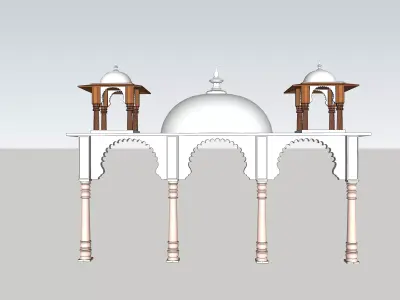 indian jodhpuri stone arch 3d modal 3D model