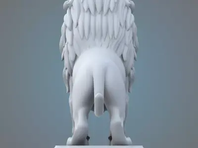 Majestic Lion Statue PM-45 3D print model