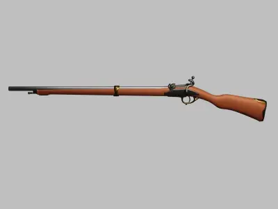 Napoleonic era french rifle - firearm Free low-poly 3D model