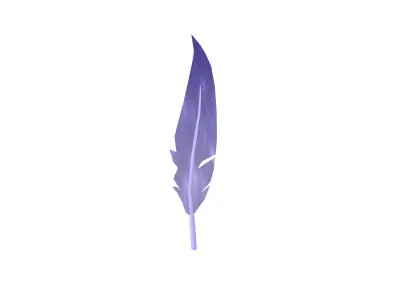 Feathers v1 005 Low-poly 3D model