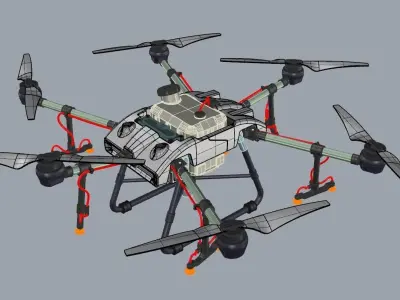 Agricultural drone 3D model