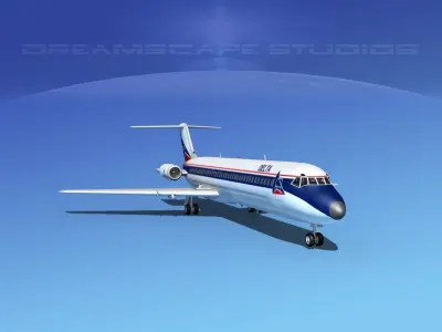 Douglas DC-9-40 Delta 3D model