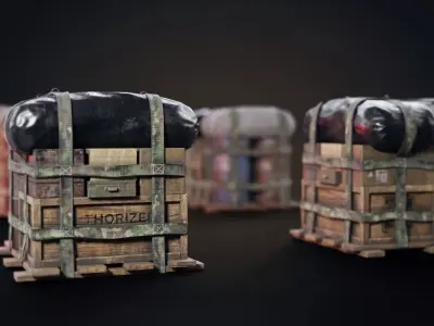 Game model Air Drop Low-poly  Low-poly 3D model