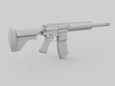 M416 Game Ready Low-poly 3D model