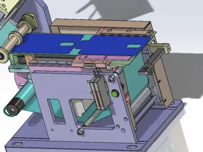 Double location labeling machine 3D model