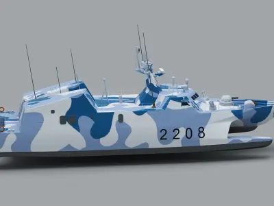 Type 022  Fast Attack Missile Craft 3D model