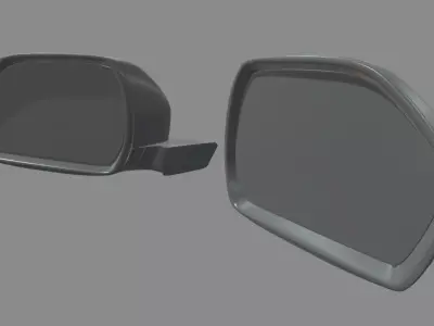Car Mirror 07 Low-poly 3D model