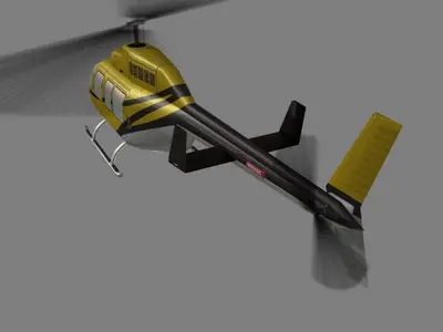 Jet Ranger V4 Helicopter Low-poly 3D model