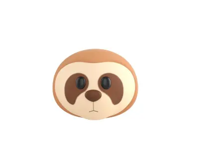 Prop155 Sloth Head 3D model