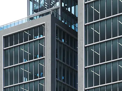 Modern building 018 tower and skyscraper Low-poly 3D model