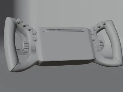 Custom Race Car Steering Wheel Free 3D model