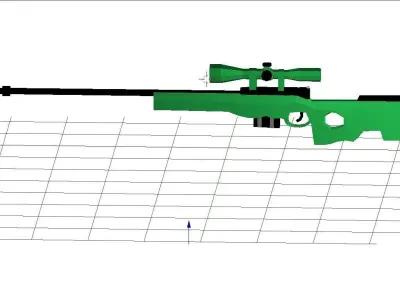 AWP001 sniper rifle Free low-poly 3D model