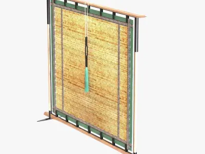 Lilian Marquand Firescreen - Bambou Tigre 3D model