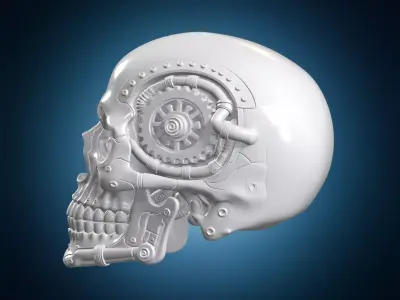 Cyber Forge Skull 3D Print Model 3D print model