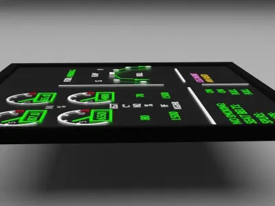 electronic centralised aircraft monitoring 3d model 3D model