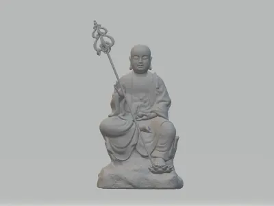 Ksitigarbha Bodhisattva Buddha Statue 3D print model