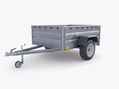 Cargo Trailer v3 Low-poly 3D model