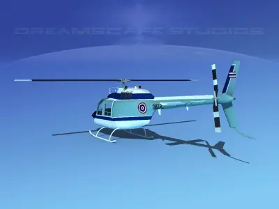 Bell OH-58B Royal Thai Air Force 3D model