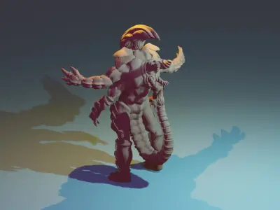 Genemorph alien creature Free 3D print model