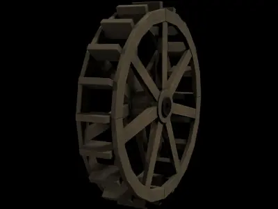 Paddle Wheel full PBR textured ready for UE5 Free low-poly 3D model