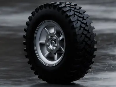 Car Tire Detailed 3D Model Truck Tire  3D model