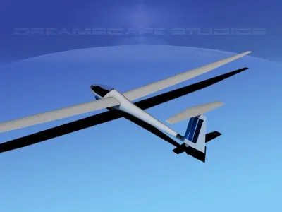 Glaser Dirks DG-200 17 Mtr Sailplane V10 3D model