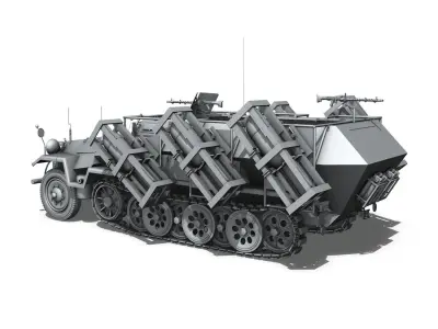 SD KFZ 251 1 - Ausf B - Walking Stuka 3D model