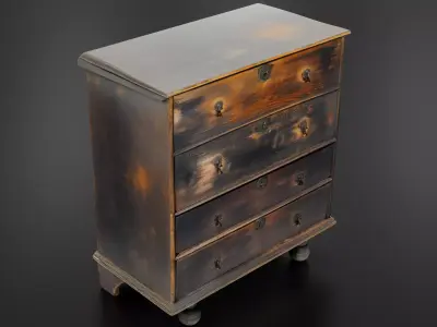 Antique blanket chest 3D print model
