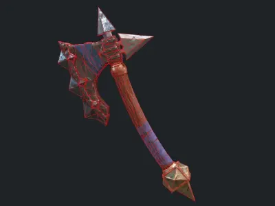 Fantasy Stylish- Axe of Cruel Low-poly 3D model