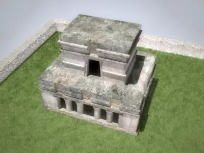 Tulum Maya ruins 3D model
