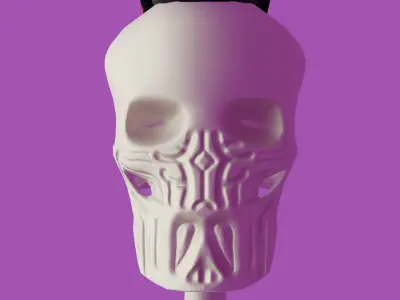 Scythe Of Bones Low-poly 3D model