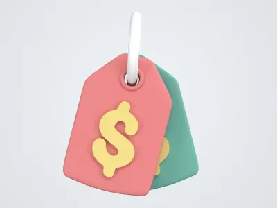 Price Tag 3D Icon 3D model
